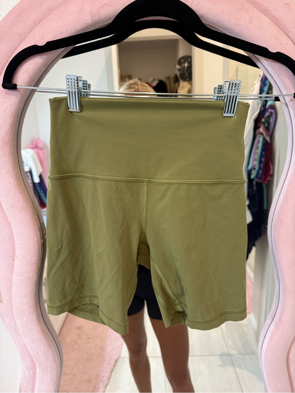Lulu Lemon Olive High-Waist Women’s Bike Shorts